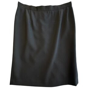 Giorgio Armani Black Wool Pencil Skirt Womens Size 8 Lined Le Collezioni Italy